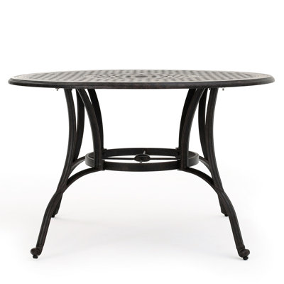 Table de patio en fonte d'aluminium pour l'extérieur