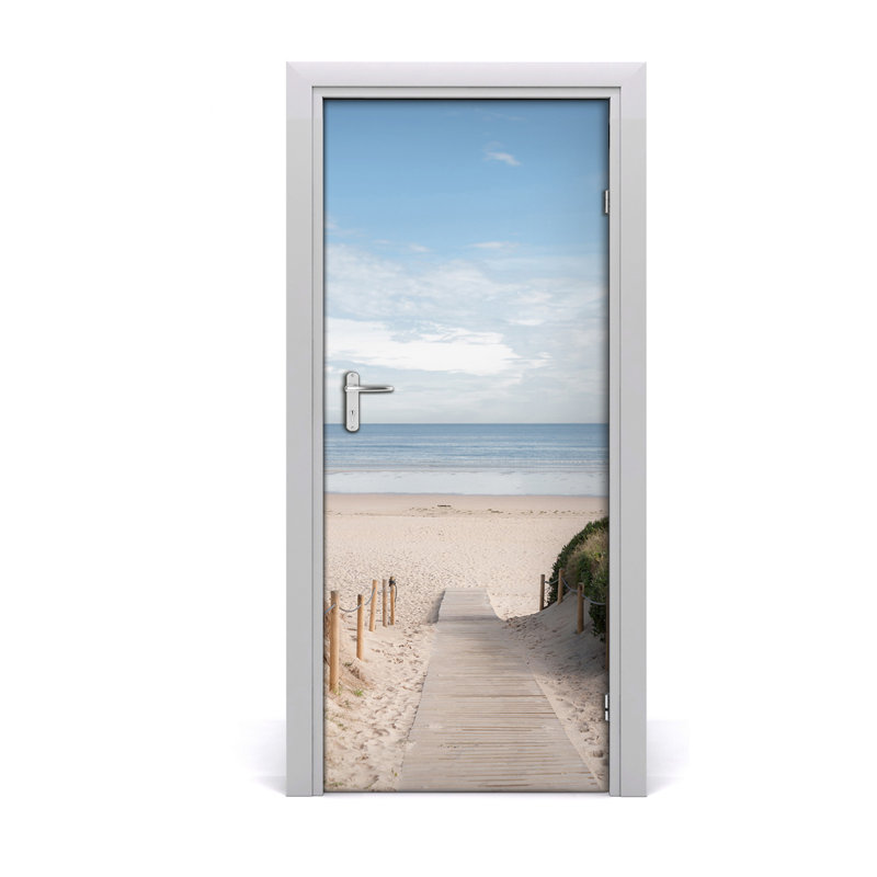 Path To Beach Door Decal