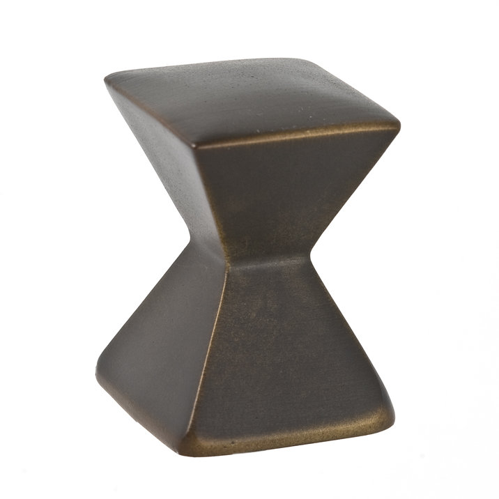 Forged 2 Square Knob, 0.625" H x 0.625" W x 1" D, Oil Rubbed Bronze