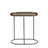Set Of Two 12" Black And Bronze Iron Oval Nested Tables