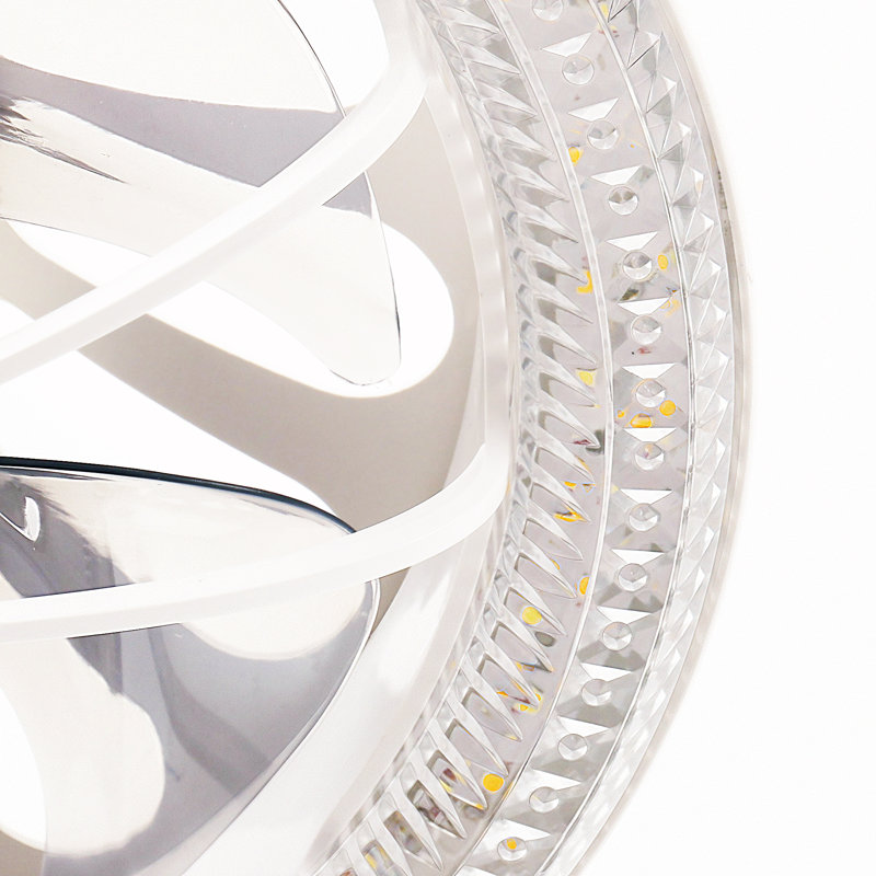 20-Inch 3-Speed White Ceiling Fan With Dimmable LED Light - Flush Mount For Low Ceilings