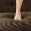 Causeuse en velours côtelé avec coussin moelleux et 2 coussins-589637919