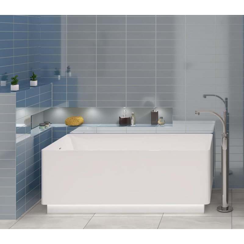 Vega 3" x 12" Beveled Glass Metal Look Subway Tile, Turq   