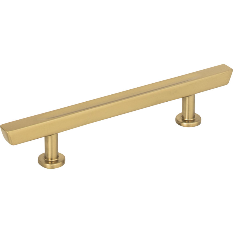 Warm Brass Matte Finish Modern Bar Pull with Mounting Hardware