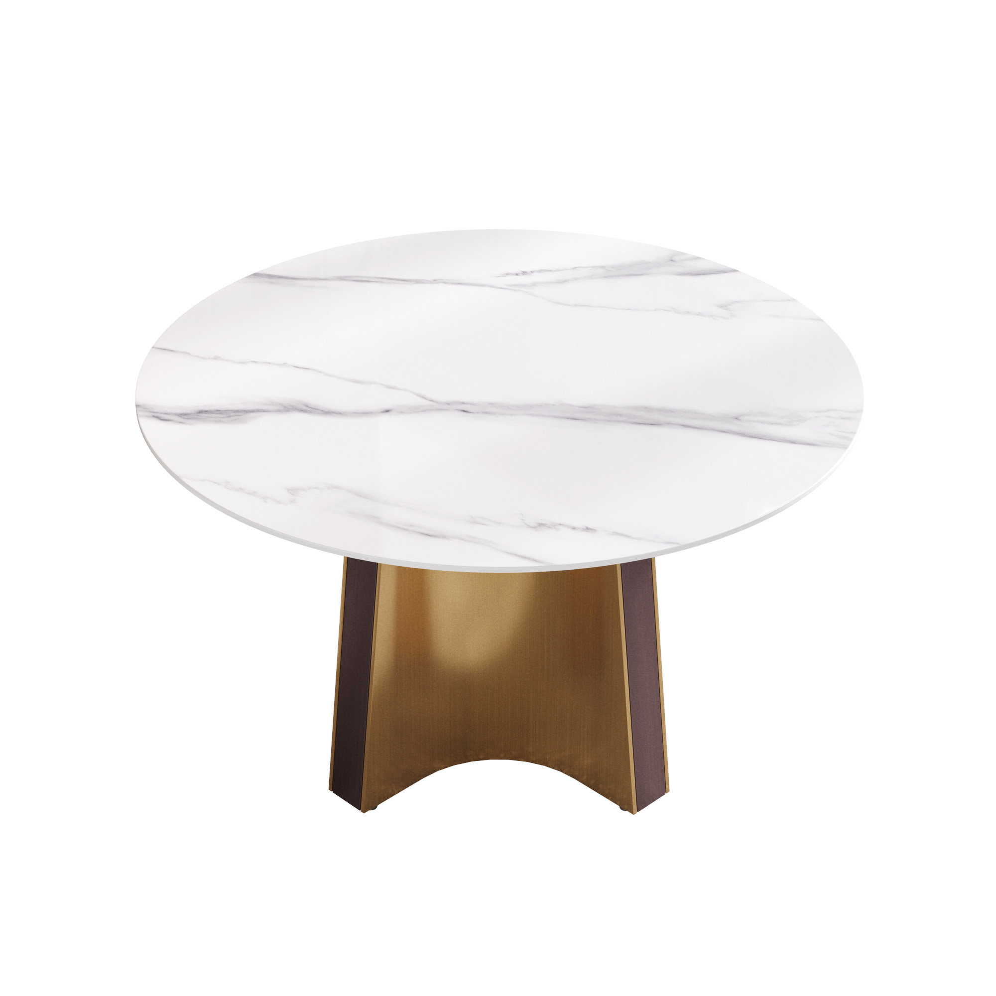 Everly Quinn Stainless Steel Base Round Dining Table - Wayfair Canada