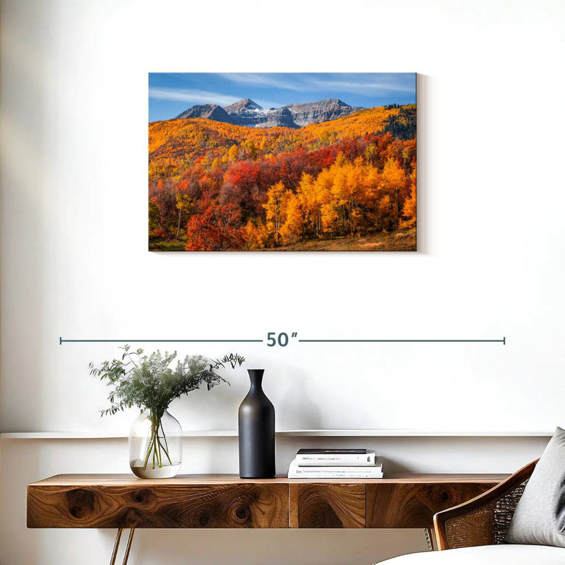 Alvord Park City In Autumn, 20" H x 30" W