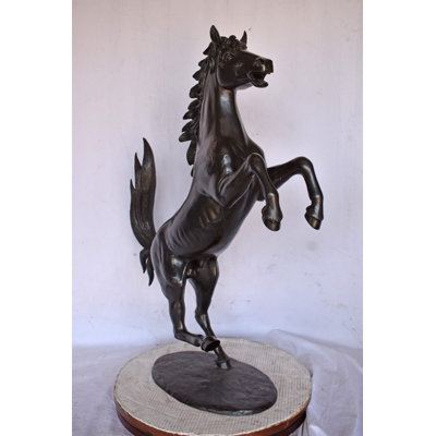 Ferrari Horse Bronze Statue - Elegant Medium Sculpture for Unique Art Collectors, 28"L x 11"W x 40"H