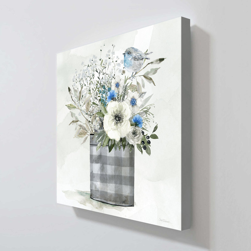 "Farmhouse Blues II" par Carol Robinson, reproduction sur toile, H 18 po x l 18 po x P 1 po