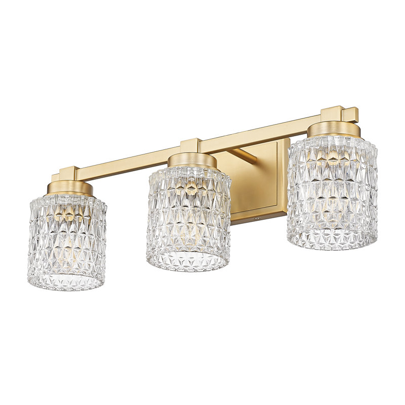 Cisca 22.75 inch Modern Gold 3 Light Vanity, Gold
