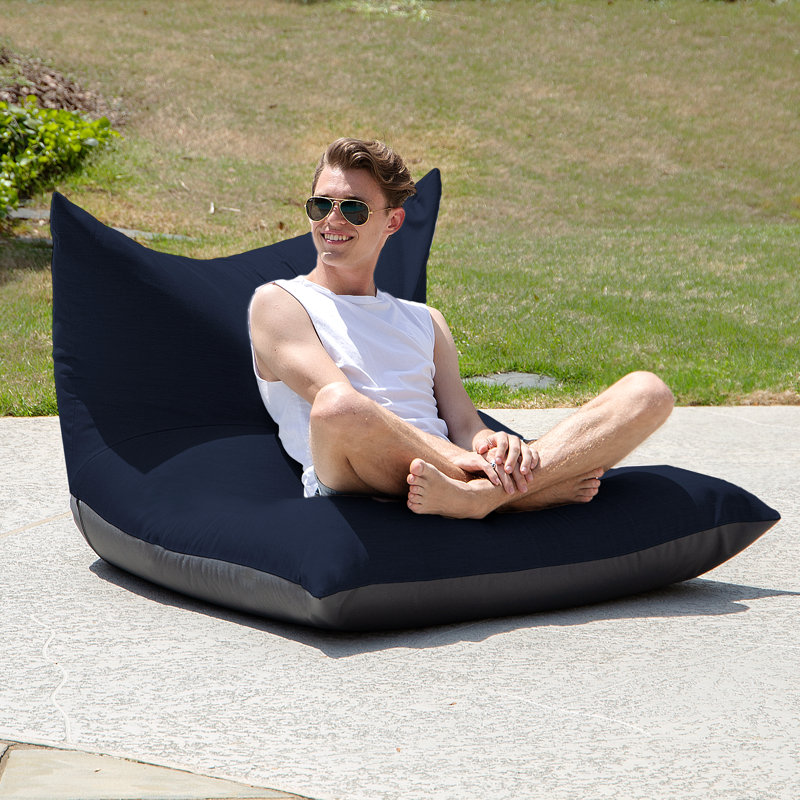 Finster Outdoor Bean Bag Lounge Chair - Sunbrella, Indigo