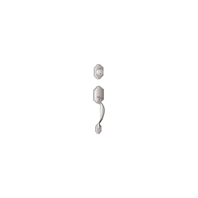Exterior Portion Handleset and Deadbolt (Interior Portion Sold Separately), Polished Chrome
