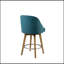 Élégant tabouret de comptoir pivotant avec pieds en bois massif pour une assise confortable et élégante dans les cuisines et les bars-489714129-489714143