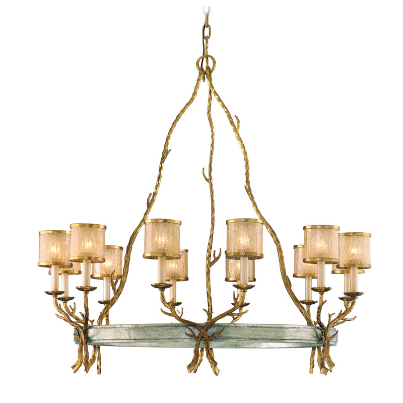 Parc Royale 12-Light Unique Wagon Wheel Chandelier