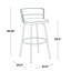  Tabourets de bar à hauteur fixe en velours 30 "avec repose-pieds rond Sone-89129275-89678223