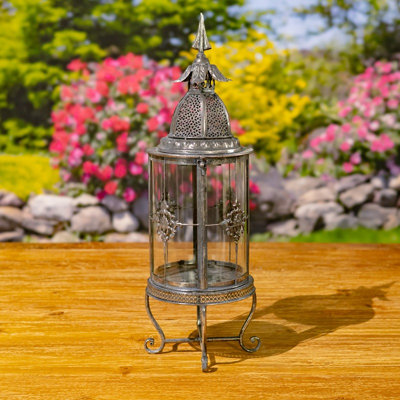 26in. Tall Montesano Standing Iron/Glass Terrarium