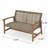 Hampton Wood With Wicker Loveseat