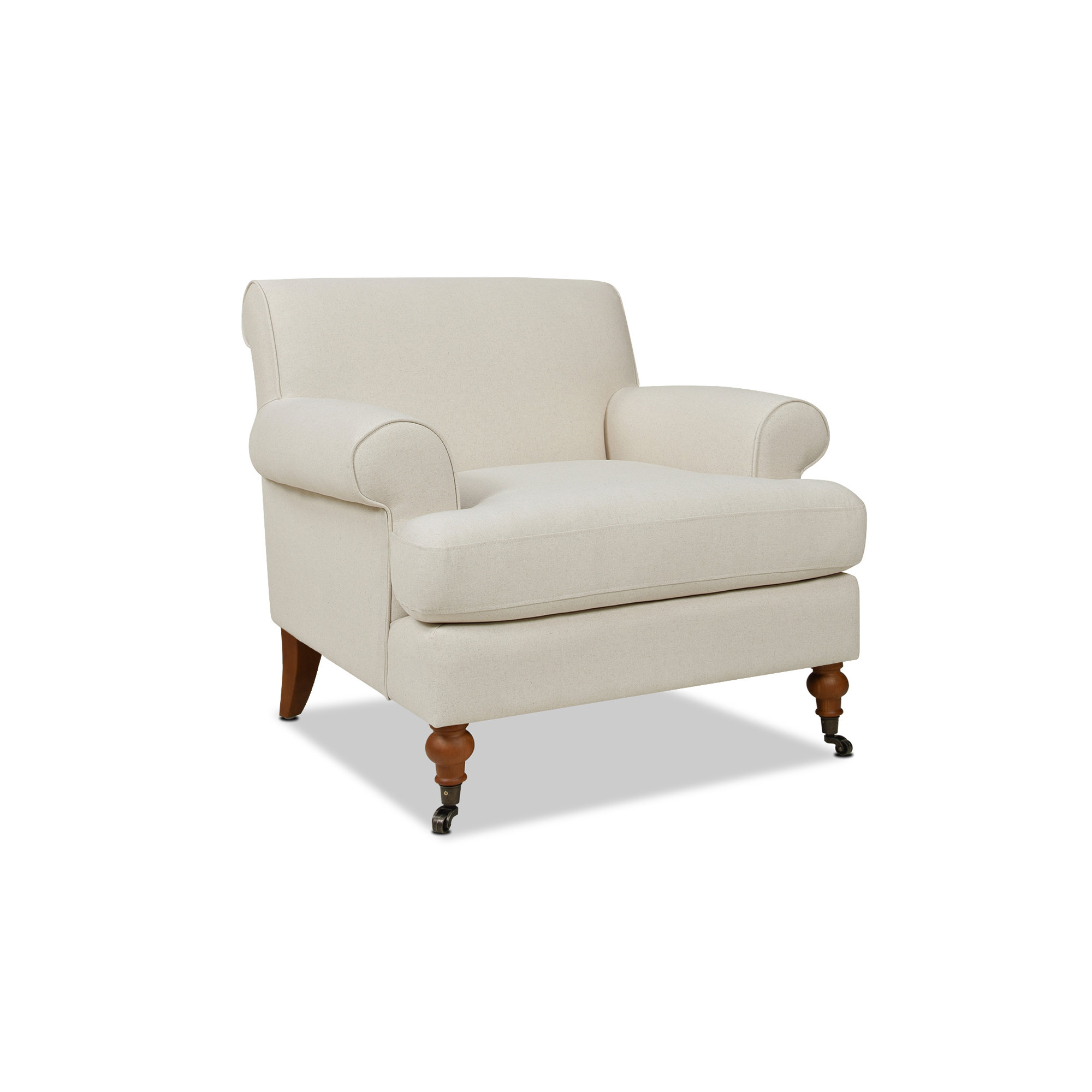 Harbor Upholstered Armchair, Light Beige Linen
