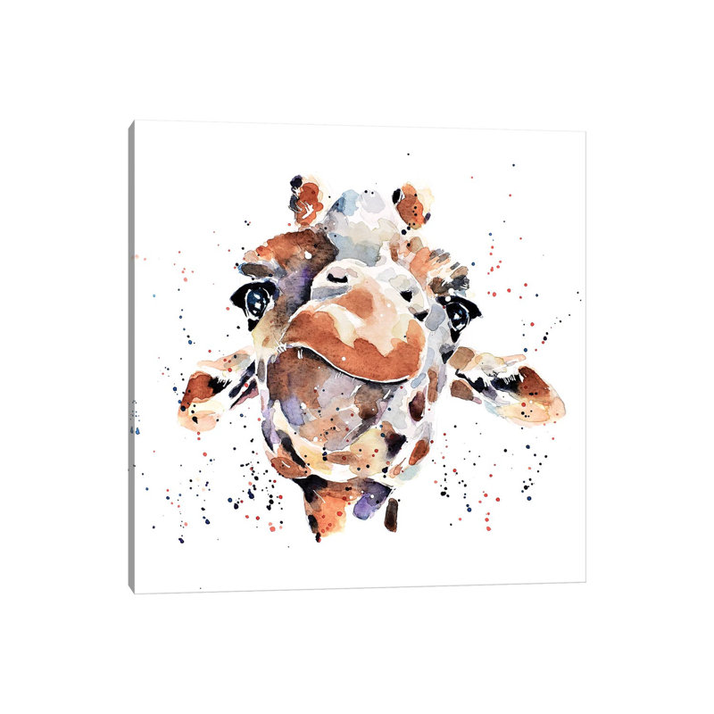 Giraffe I by EdsWatercolours - Wrapped Canvas Gallery-Wrapped Canvas Giclée, Wrapped Canvas