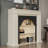 Beige Solid Wood Freestanding Fireplace-1696694072