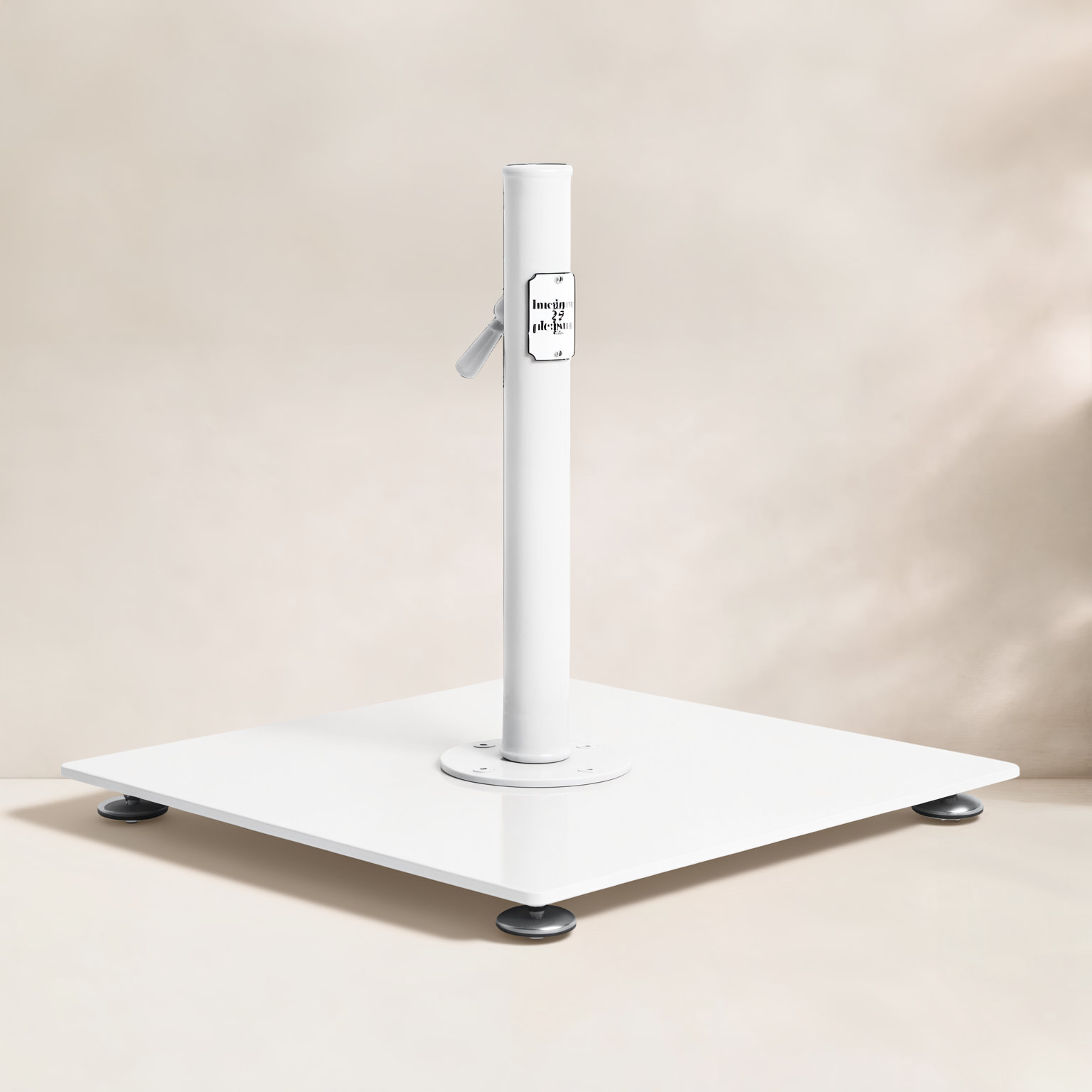 Kaete Steel Free Standing Umbrella Base, Antique White, No