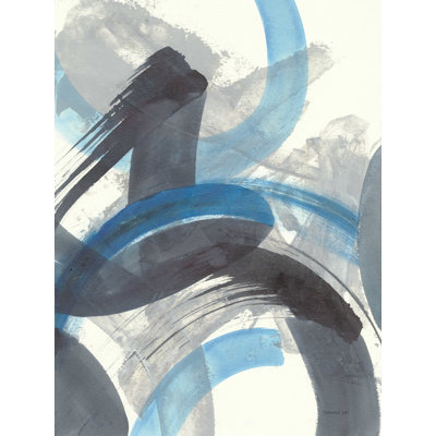 " Blue Brushy Abstract II Crop "