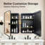 Armoire à pharmacie en métal de 40,6 x 66 cm (16 x 26 pouces) avec miroir et tablettes réglables, encastrée ou en saillie.-335745588-335809285
