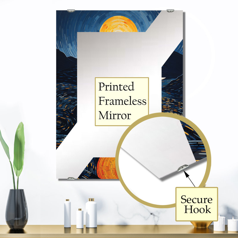 Shoaf - Grand miroir mural surréalisme MIR136178, 32 po x 24 po