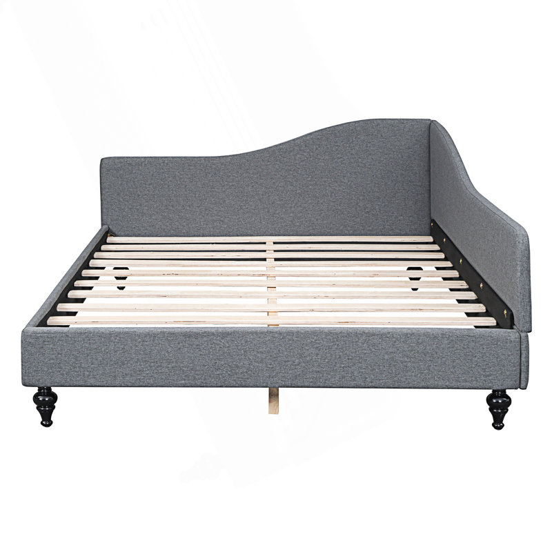 Modern Full Size L-Shaped Daybed, Full/Double, Dark Gray
