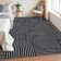 Modern Rainbow Striped Machine Washable Rug Stain Resistant Easy Cleaning Indoor Carpet With Non-Slip Backing Low Pile Floor Cover Non Shedding Folding Rug