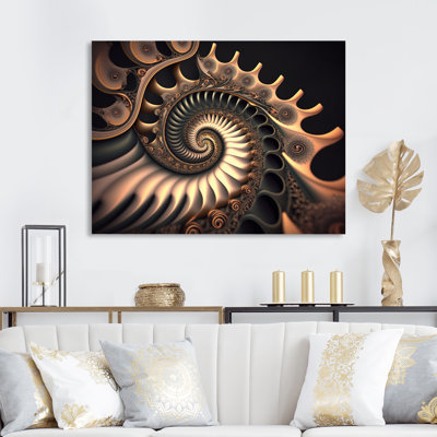 «Fractal Infinity in Gold II», reproduction sur toile