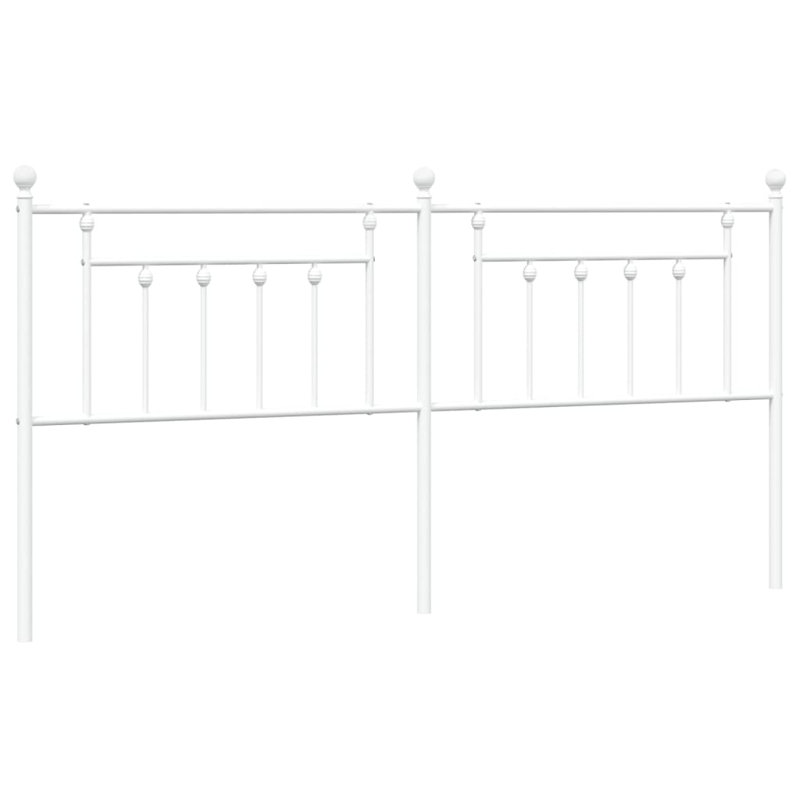 Vidaxl Metal Replace Headboard, Super King - 193 x 200 cm, White