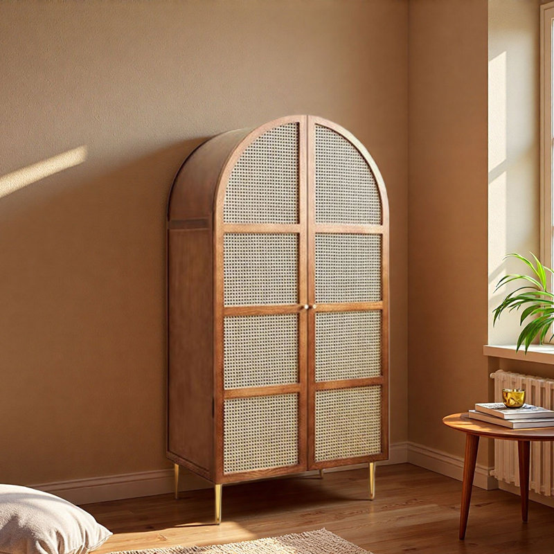 Arched Rattan Wardrobe