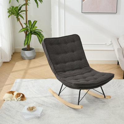 Chaise berçante Lazy, fauteuil de détente confortable à dossier large