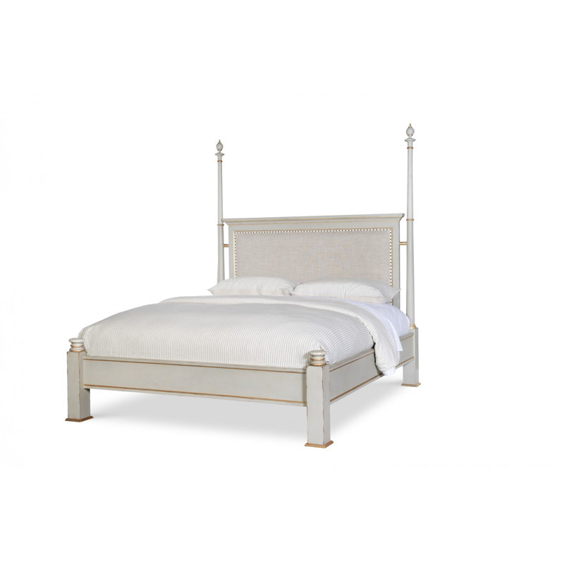 Monarch Linen Four Poster Bed, Queen