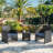 Jacinta 2 - Person Wicker Outdoor Seating Group with Table and Weather Resistant Cushions-451307027