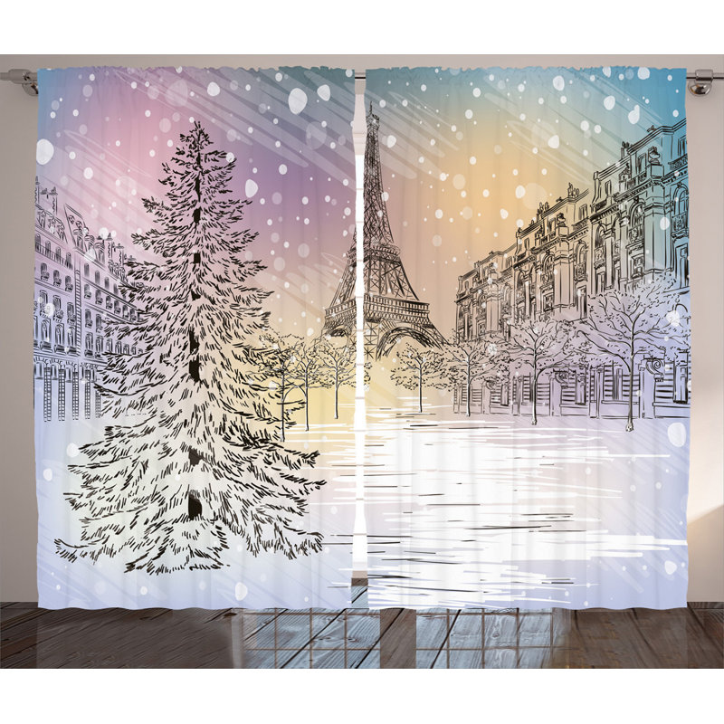 Semi Sheer Curtain Pair, 54" x 108"