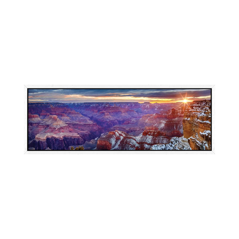 Hopi Point Sunrise II by Susanne Kremer - Panoramic Gallery-Wrapped Canvas Giclée on Canvas, White Framed