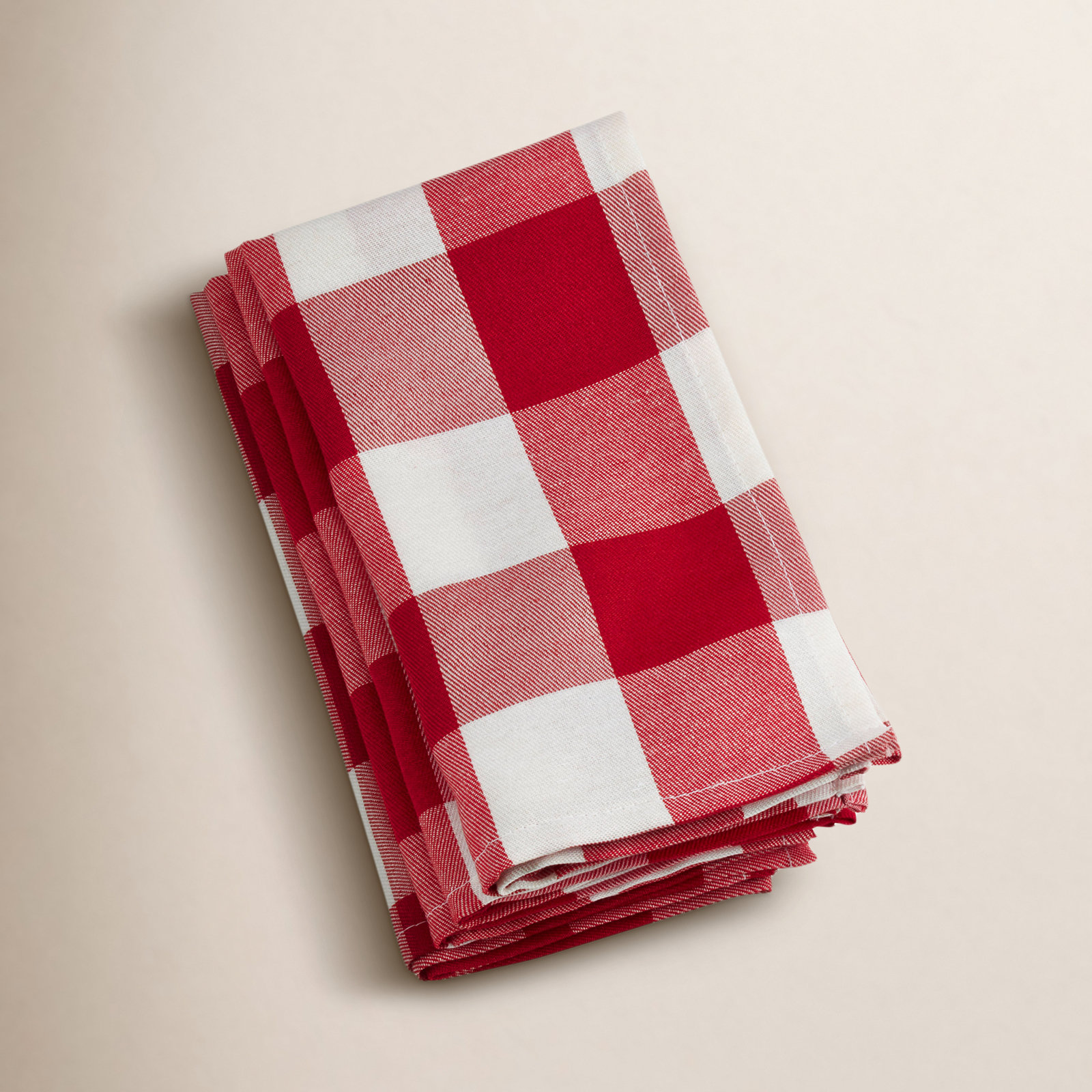 Franco Reversible Cotton Napkin, Red/White