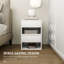 Floating Nightstand Set of 2 with Drawer and Shelf, White