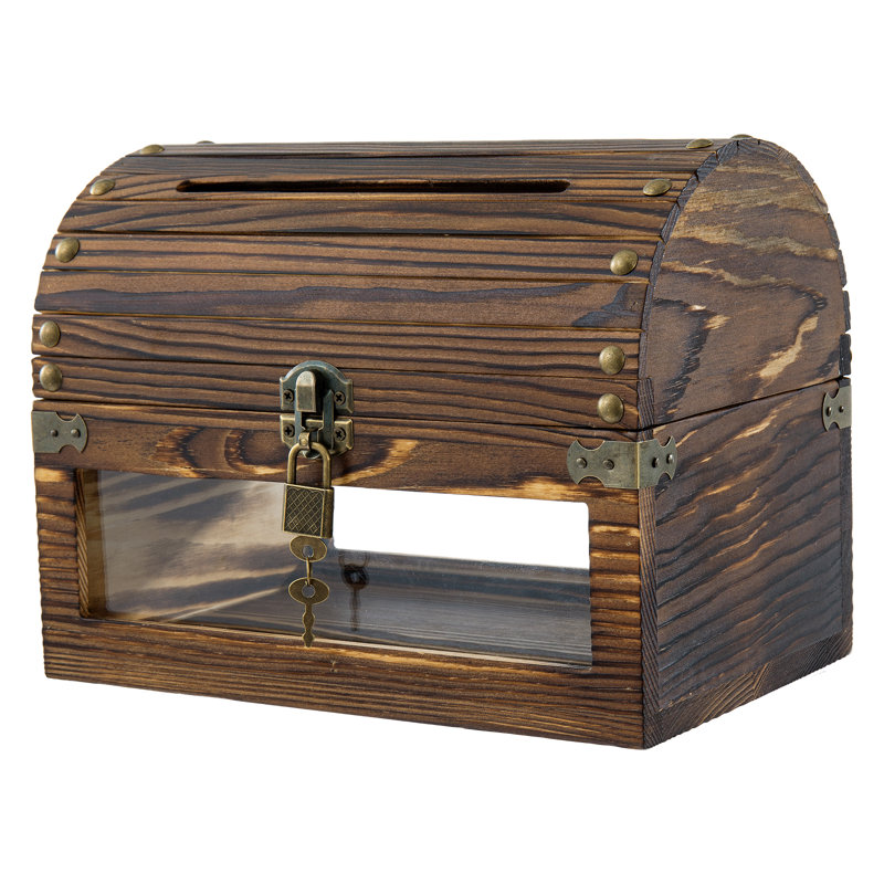 Boîte décorative en bois massif de style commode