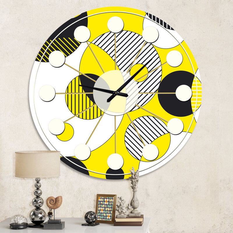 Horloge murale circulaire Mid-Century, Moyenne