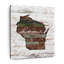 «Wisconsin Home Map» sur impression sur toile-39017294
