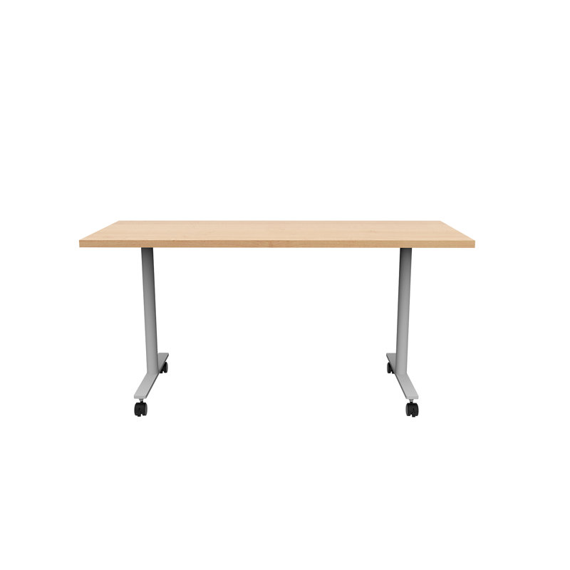 Table polyvalente avec pieds en T et roulettes Jurni, H 29,5 po x L 60 po x l 24 po, Érable fusion
