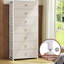Commode 7 tiroirs l 23,2 po, beige-1036335276