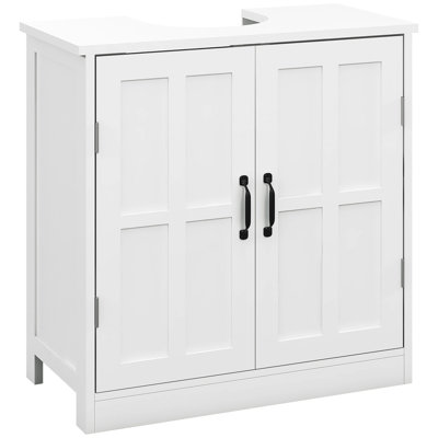 Armoire de salle de bain, blanche, tablette réglable pour un espace de rangement pratique avec option