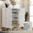 Shoe Storage Cabinet with Adjustable Shelves and Soft-Close Hinges