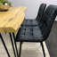 Wooden Dining Table and 6 Velvet Chairs - Stylish Dining Room Furniture-1462160728-1455945804