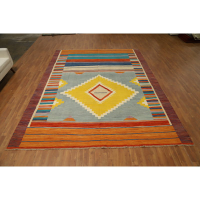 Vibrant Southwestern Style Kilim Area Rug 9x12