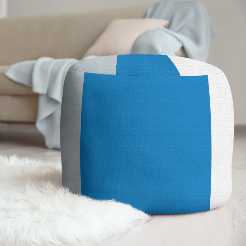 repose-pieds rond 20,5", Argent / Bleu / Blanc