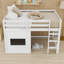 Lit mezzanine en bois avec tableau noir, aire de jeu et barrières de sécurité-2133229901-2133229903